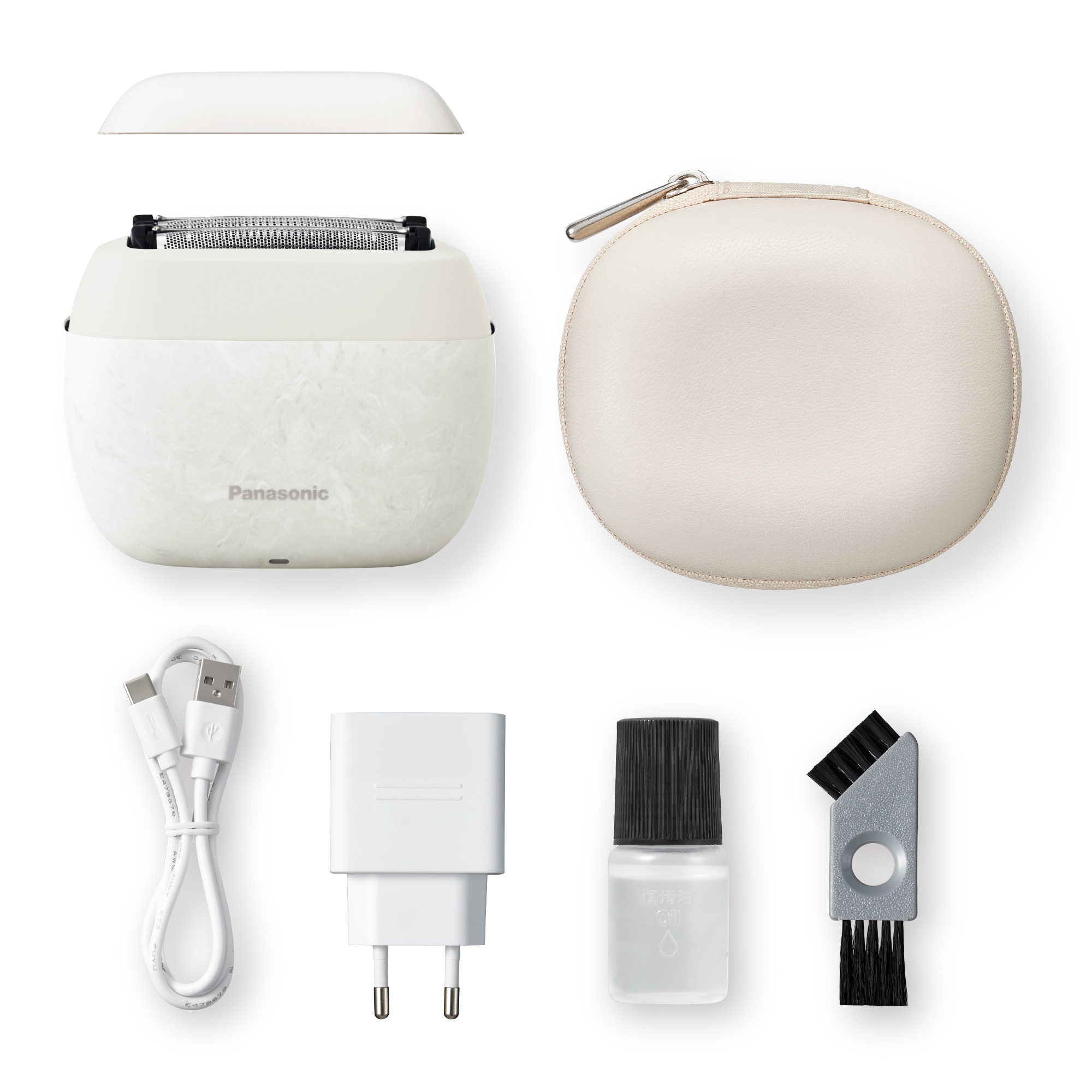 Panasonic Elektrorasierer »ES-PV6B-W803« Kompakt, 5 Edelstahlklingen, USB-Laden (Typ-C), Bartdichten-Sensor+