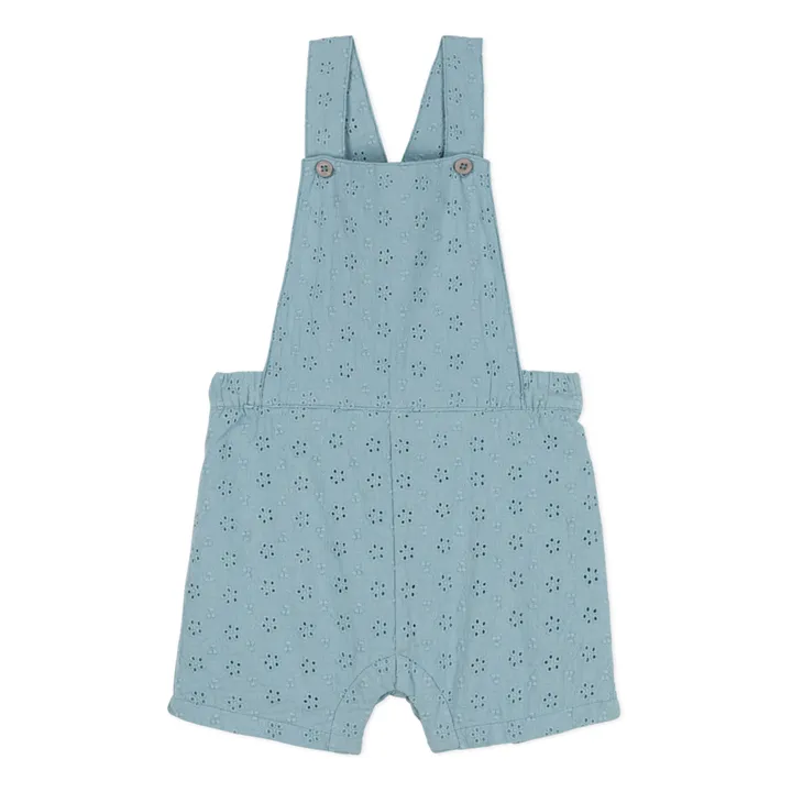 Petit Bateau Salopette Courte Broderie Anglaise | Bleu