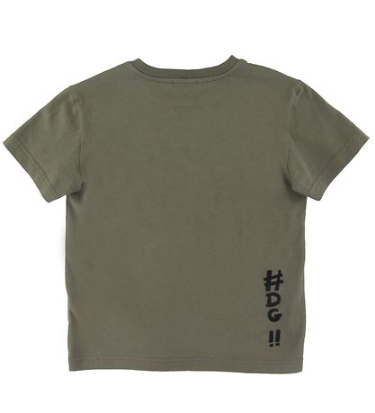 Dolce & Gabbana T-shirt - Giardiniere Maschio - Army Grøn m. Prin