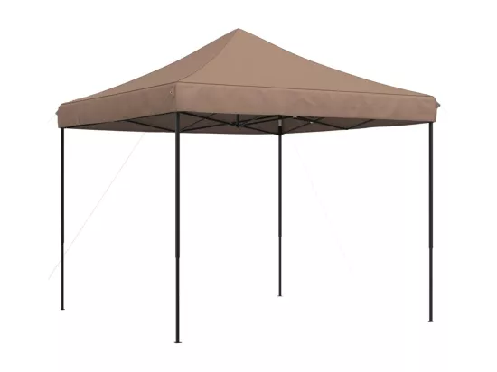 Tente de réception pliable escamotable marron 292x292x315 cm