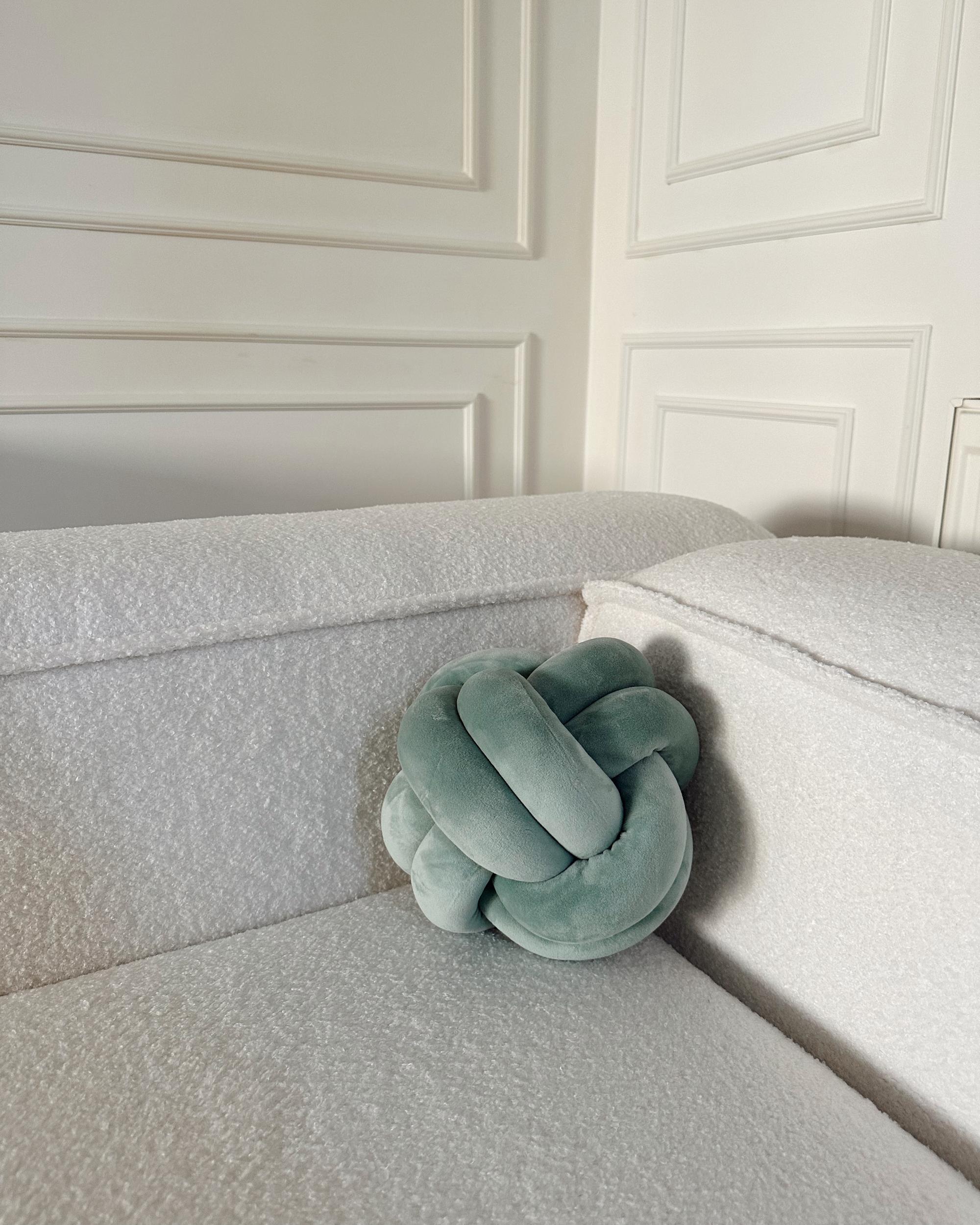 Sierkussen MALNI Fluweel 20 x 20 cm Mintgroen effen