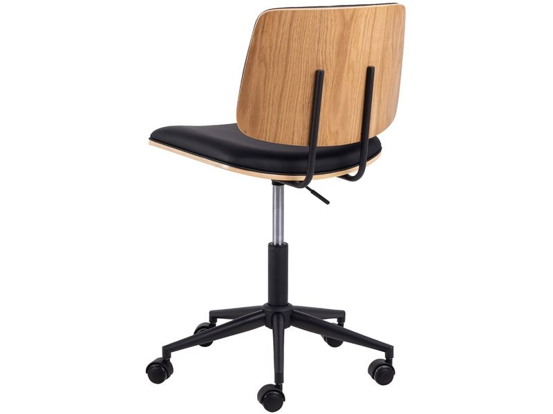 AC Design Bürostuhl Owen, Schwarz Höhenverstellbarer Schreibtischstuhl