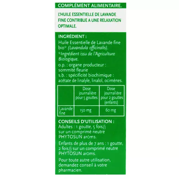 Óleo Essencial de Lavanda Orgânica Fina Phytosun Arôms 30ml