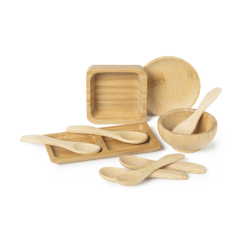 Lepels bamboe - 9.5 cm - set van 6