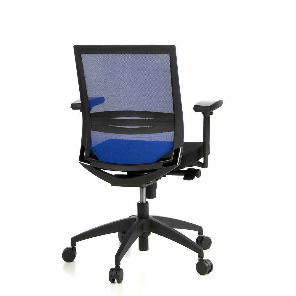 Profi Bürostuhl PORTO BASE Stoff/Netzstoff mit Armlehnen (höhenverstellbar) hjh OFFICE