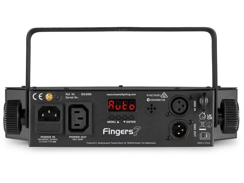 BeamZ Lichteffekt Fingers7 LED-Beleuchtungseffekt mit DMX-Kanälen