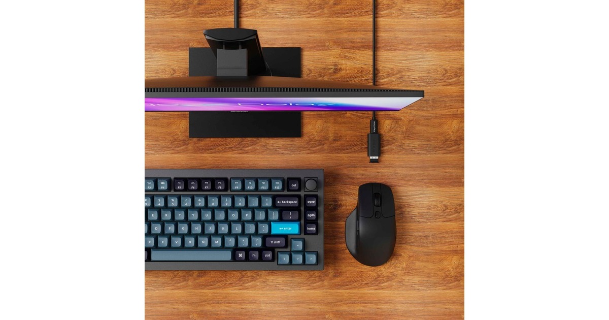 KeychronM6-A1 Wireless Mouse  (Zwart, 100 - 26000 DPI, USB-C / Bluetooth 5.1 / 2.4 GHz)