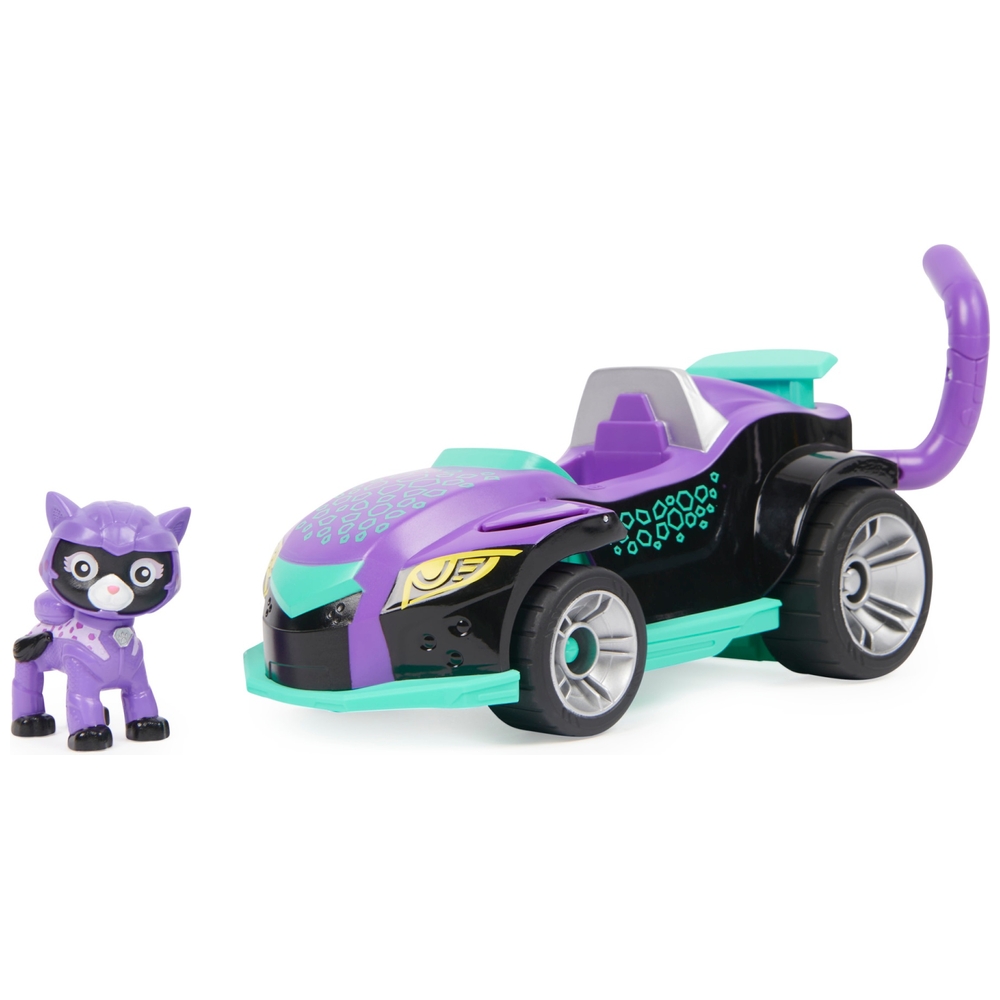 PAW Patrol, Katzen-Pack, Shades verwandelbares Spielzeugauto mit Actionfigur