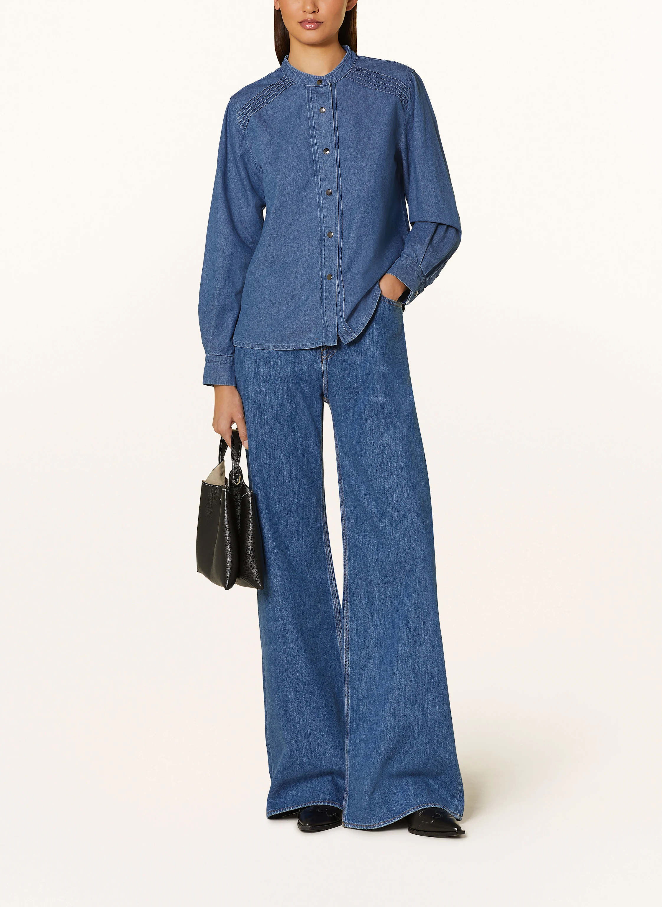 WHISTLES Jeansbluse