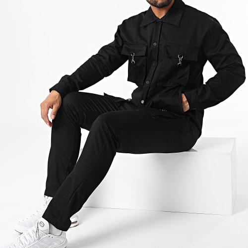 Ensemble Veste Et Pantalon Cargo KL-2070 Noir