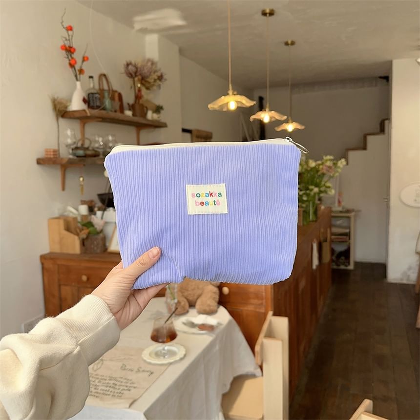 Bitabis - Corduroy make-uptas met letters en stoffen