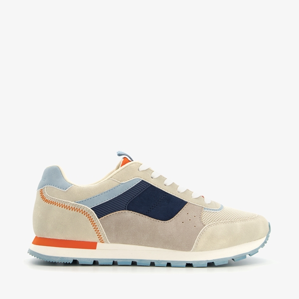 Blue Box heren sneakers beige/blauw