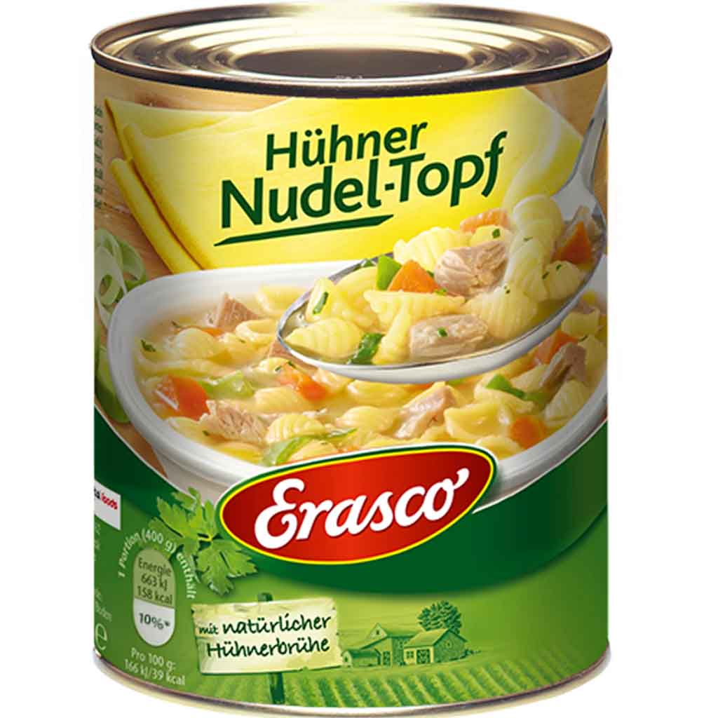 Erasco Eintopf Hühner-Nudeltopf 800g MHD:30.12.27