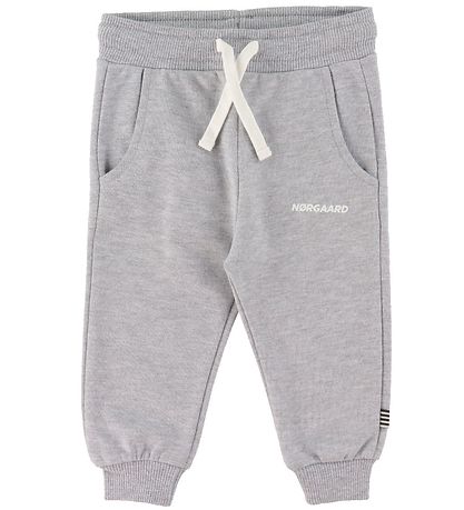 Mads N?rgaard Sweatpants - Pavo - Gråmeleret