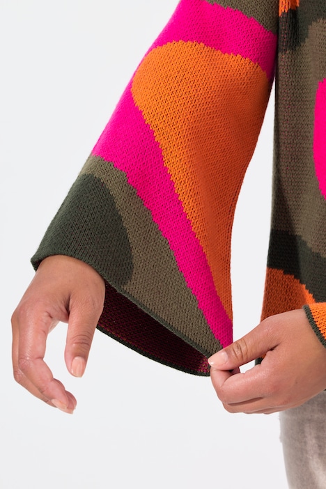 Pullover, oversized, Colormuster, Trompetenärmel