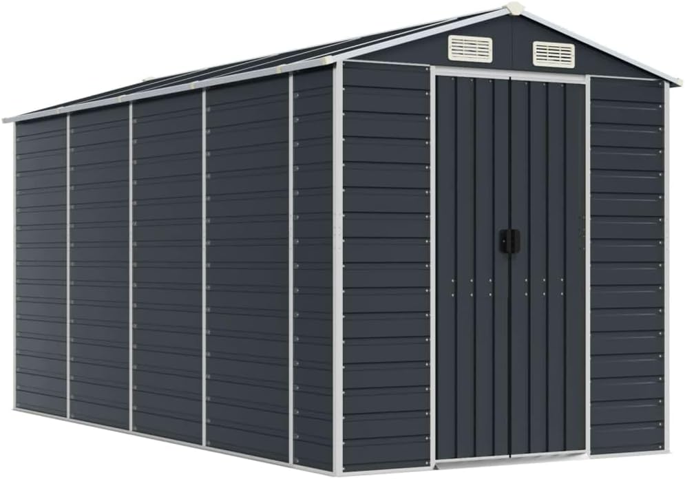 Kangmusi Ger?tehaus Anthrazit 191x385x198 cm Verzinkter Stahl, kangmusi3188256
