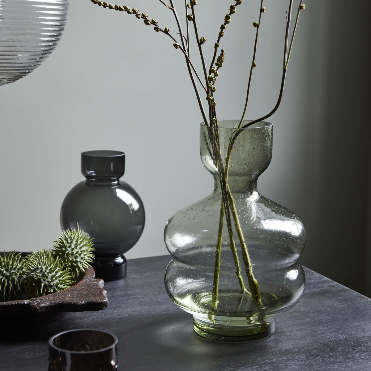 House Doctor - Vase - Organi - Glas - Grøn - 35 CM