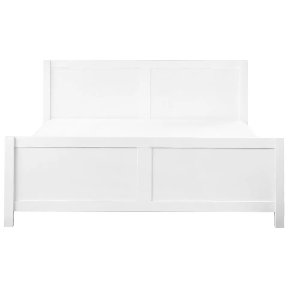 CHAMPAGNAT - Tweepersoonsbed - Wit - 180 x 200 cm - Rubberhout
