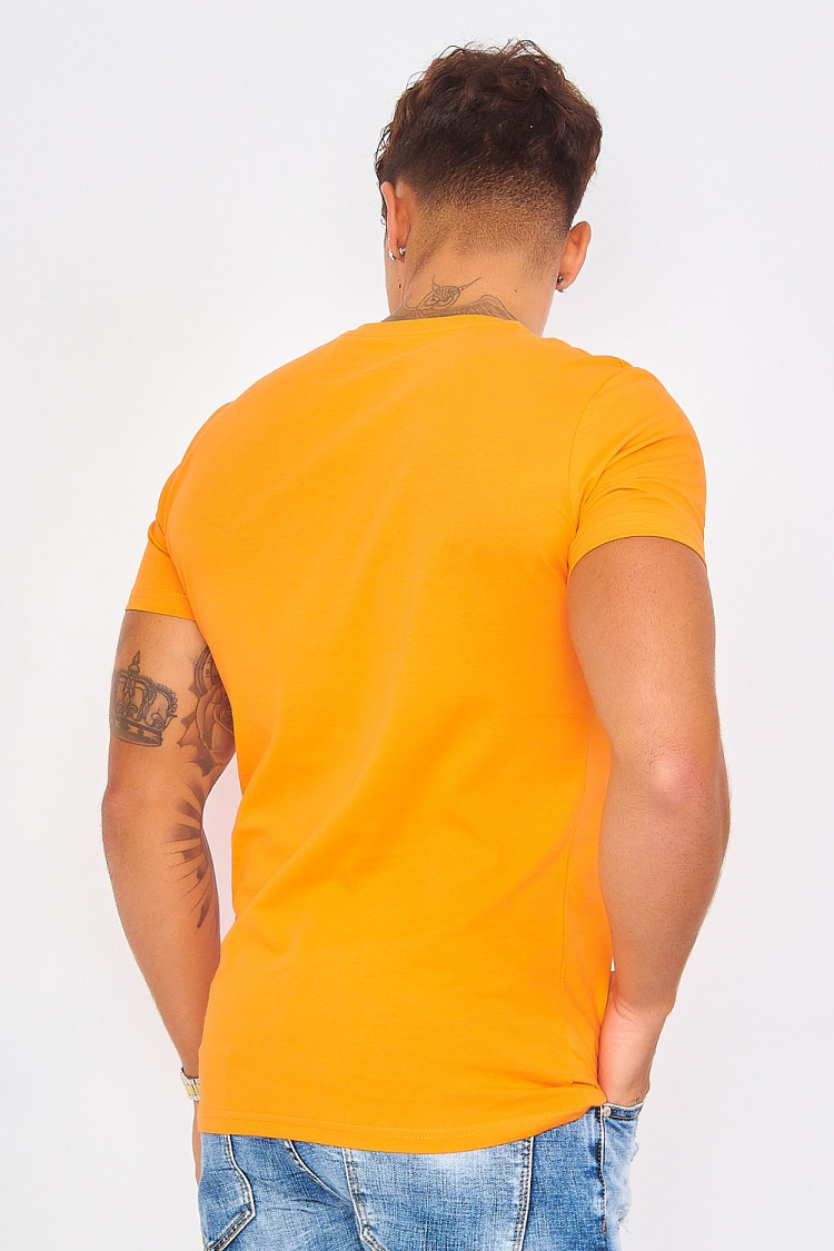T-shirt orange uni manches courtes
