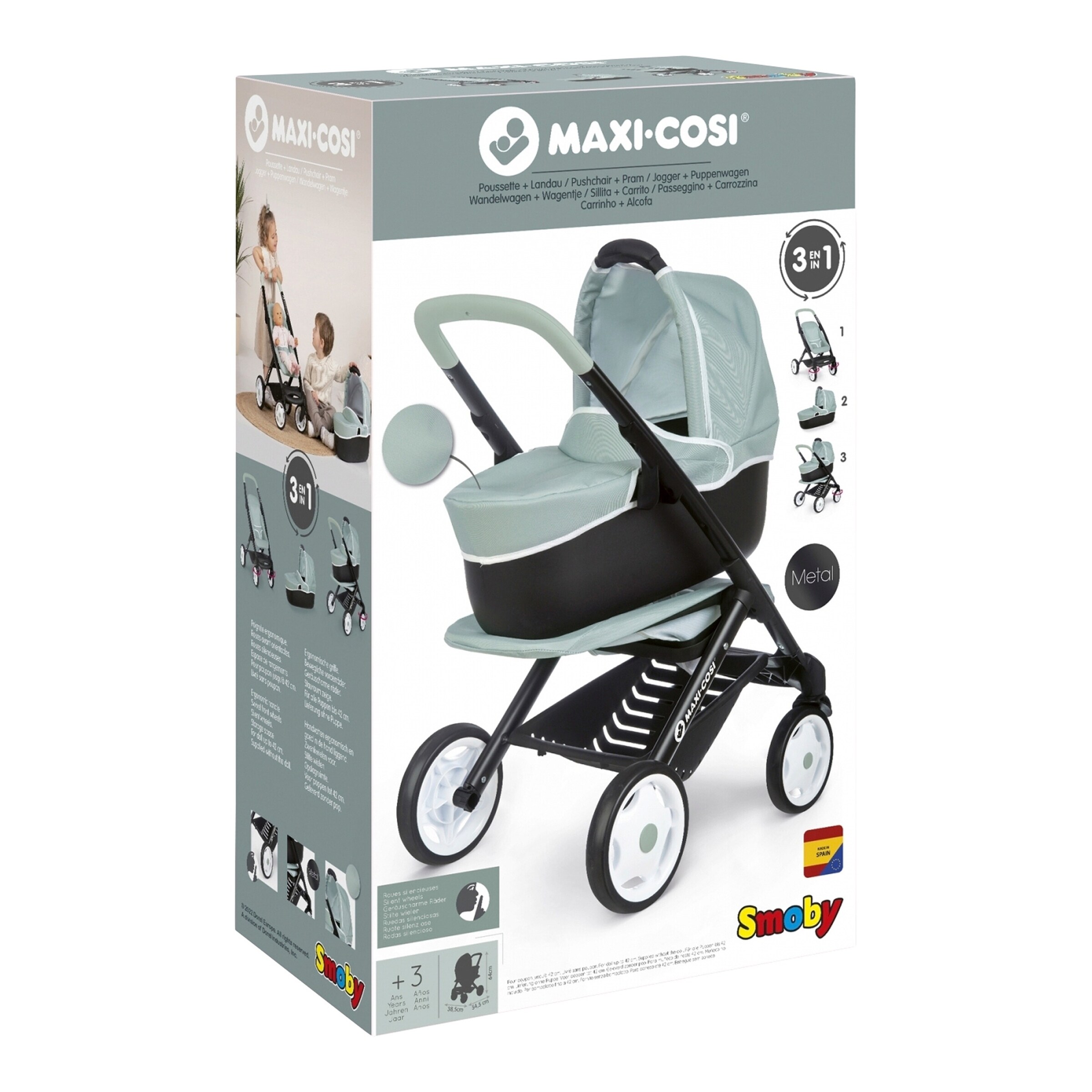Smoby Puppenwagen 3in1 Maxi-Cosi mintgrün