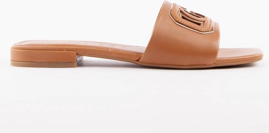 Guess Bruine Tarisha Slippers met Blokhak