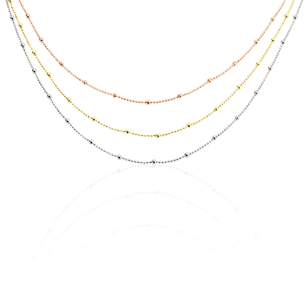 Collier Daralea Argent Tricolore