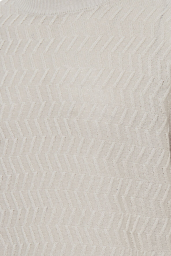 Casual Friday CFKARL cotton linen knit Light sand