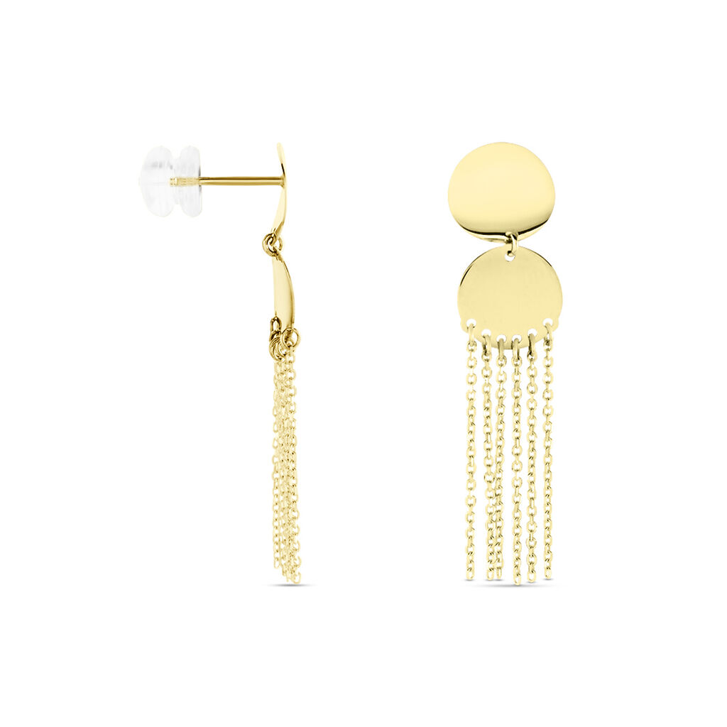 Boucles D'oreilles Pendantes Or Jaune Achillee