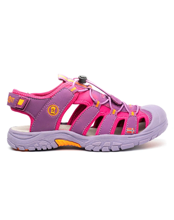 Trekking-SandaKids KVALVIKA in dark rose/orange