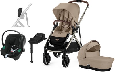 Cybex GAZELLE S Duovogn inkl. Aton B2 Babybilstol & Base, Almond Beige/Taupe
