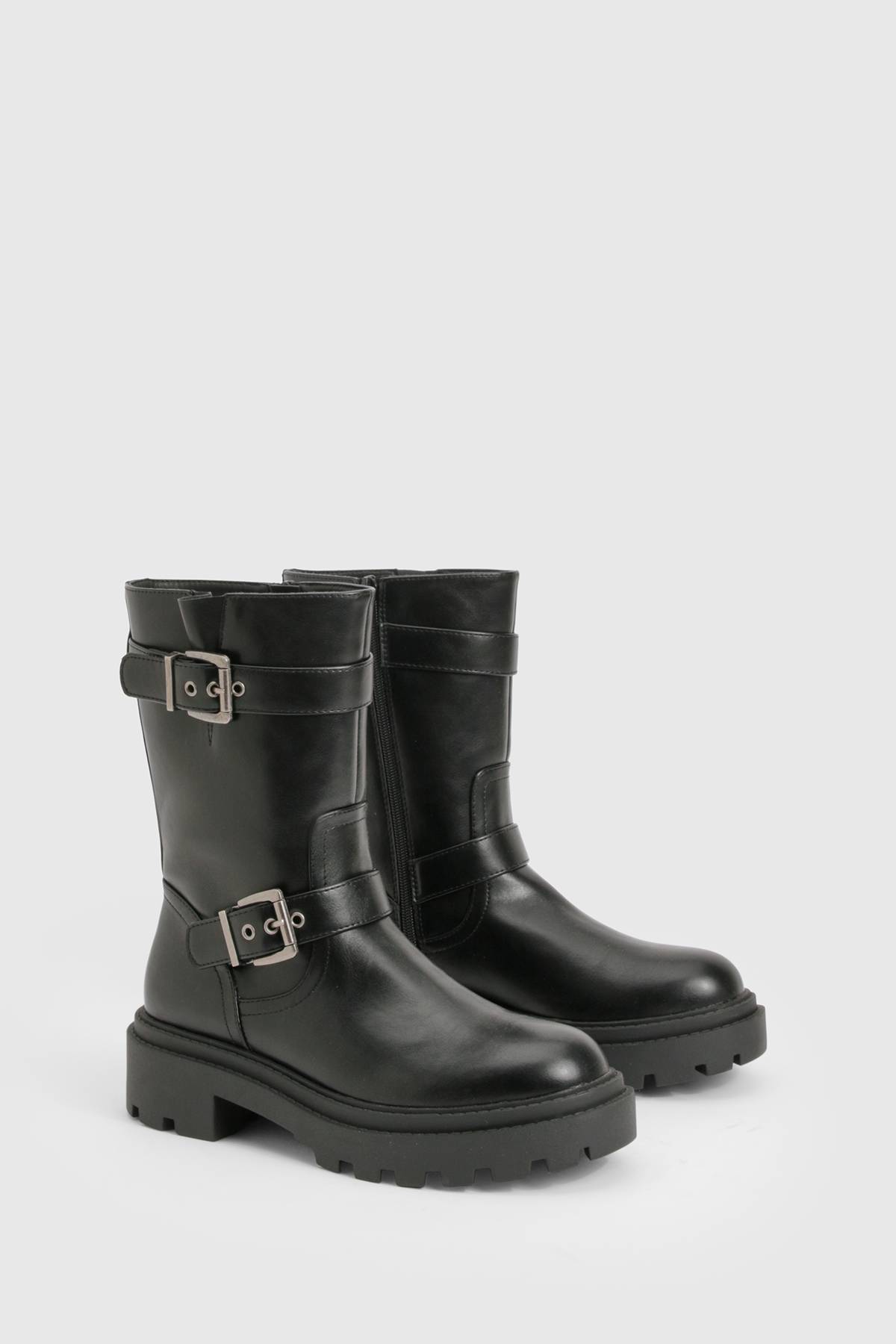 boohoo Bottes de Randonnée à Double Boucle