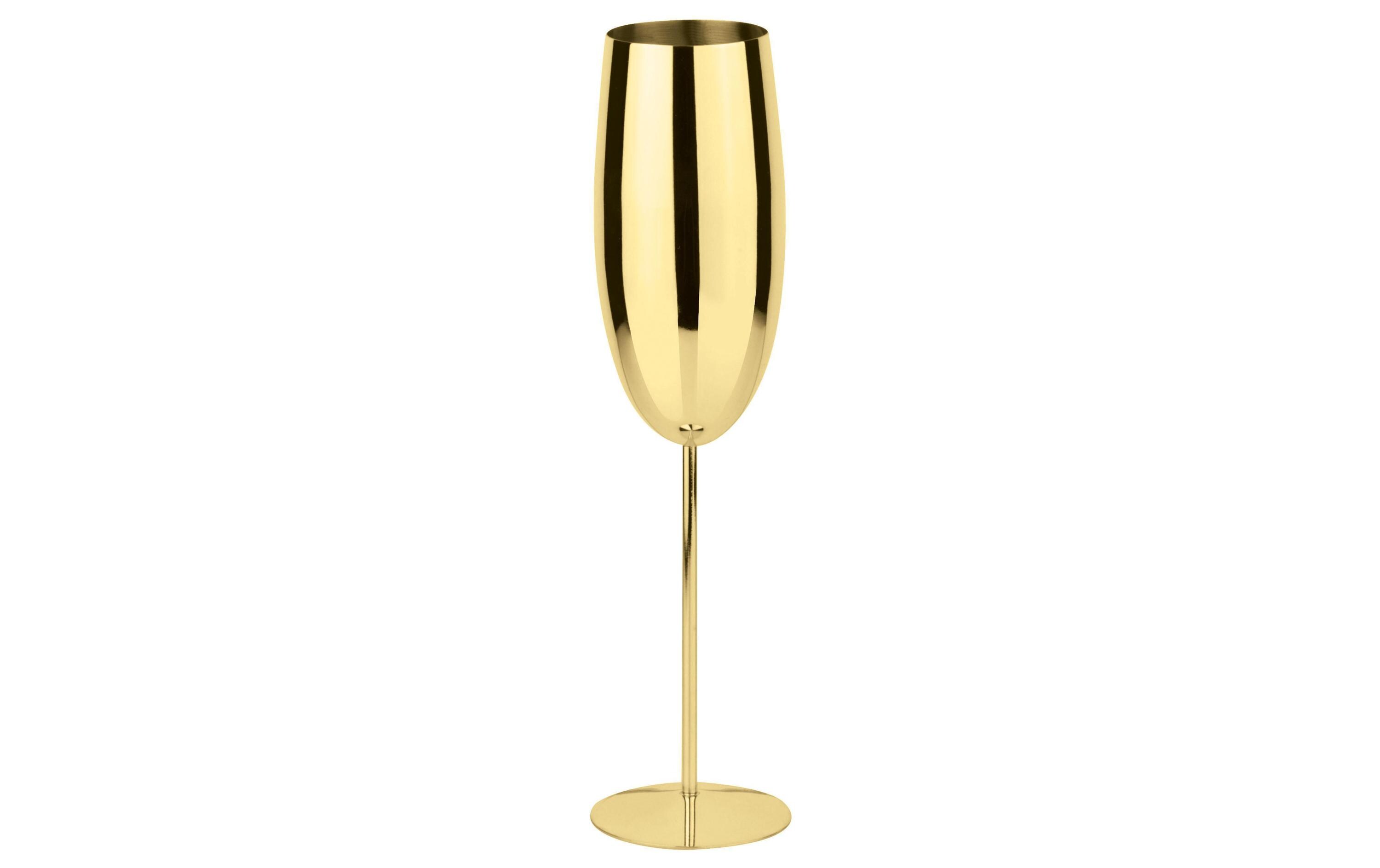 Sektglas 270 ml, 1 Stück, GoldGlas geeignet für Champagner oder Schaumweine