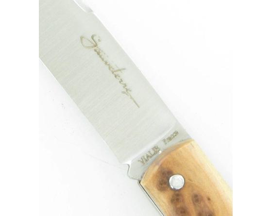 Sauveterre 7,5 cm Plein Manche Genévrier Couteau de poche par Vialis