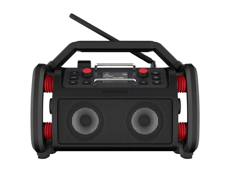 Perfectpro Rockpro, Arbejdsområde, Digital, DAB , FM, 30 W, 7,62 cm, Sort, Rød