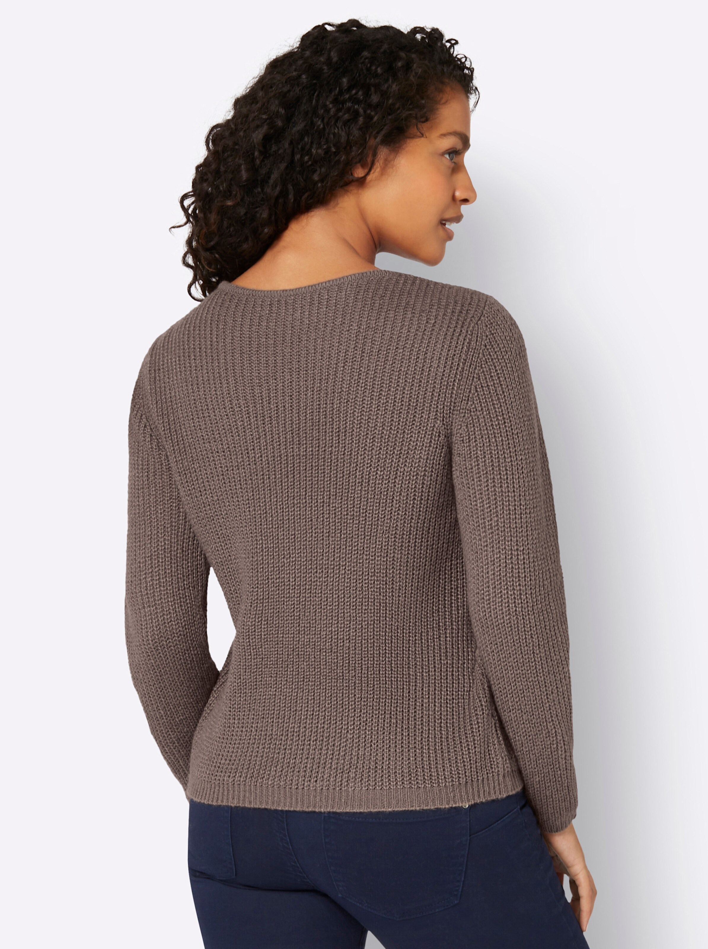 Pullover in dunkeltaupe