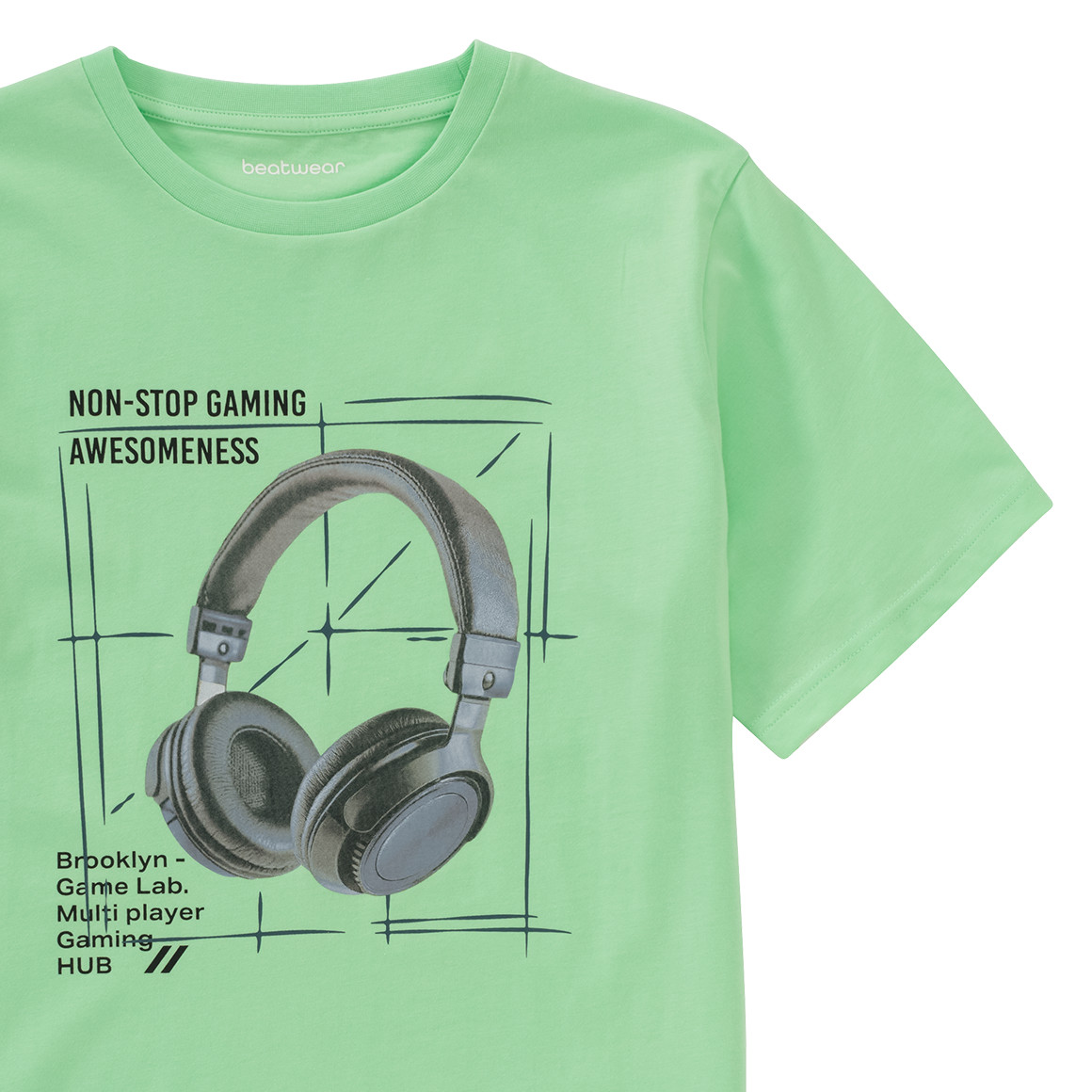 Beatwear Jungen T-Shirt mit Prints hellgrün