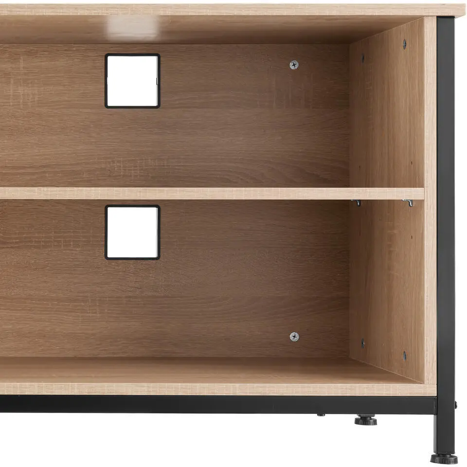 tectake Dressoir Navan 147x41x60,5cm, Industrieel Licht Hout, Eiken Sonoma