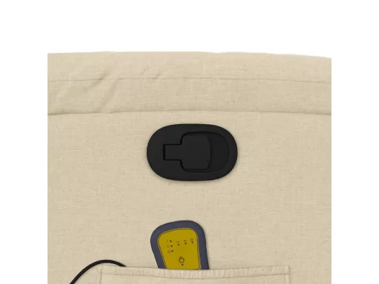 Fauteuil massant inclinable Crème Tissu