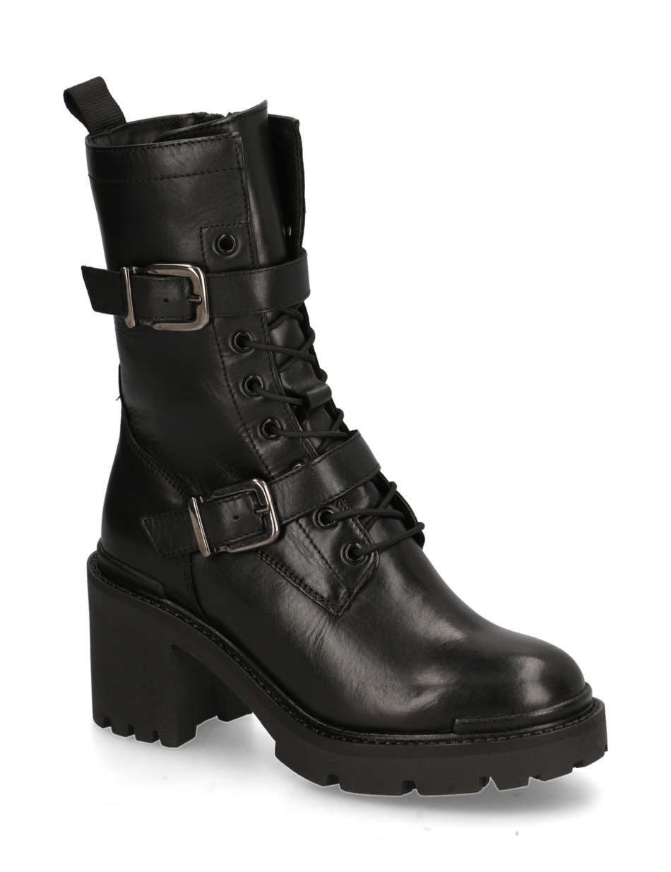 Glattleder Schnürstiefelette