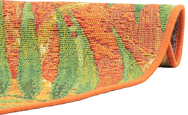 Sansibar Teppich »Rantum Beach 001« rund 5 mm Höhe Flachgewebe, modernes Sommer Design, In- und Outdoor geeignet
