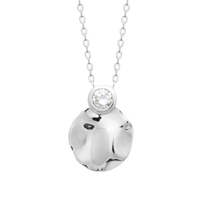 Collier Femme - Argent 925 - Oxyde de zirconium - Longueur : 45 cm