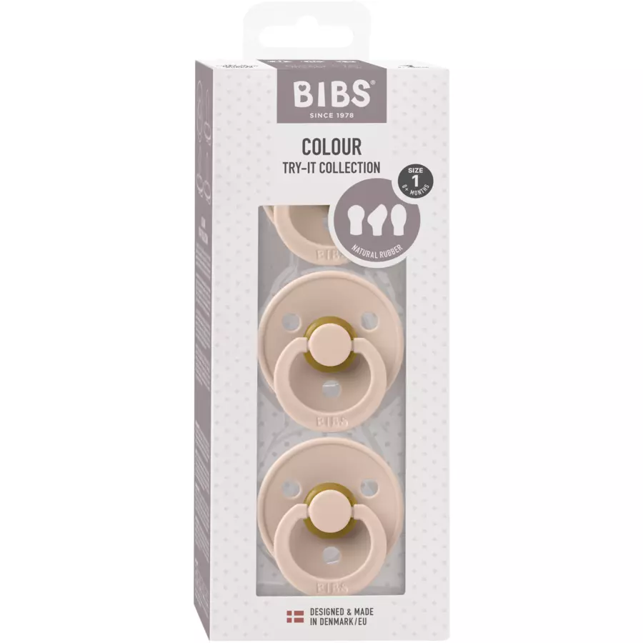 BIBS® Schnuller Try-it Colour 3 Pack  0-6 Monate Blush