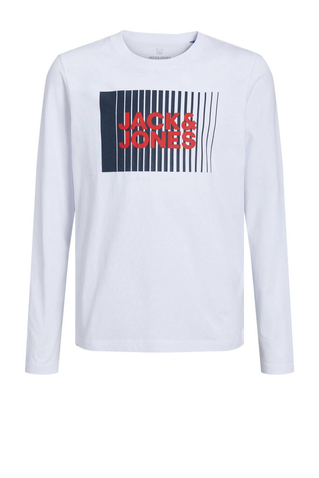 JACK & JONES longsleeve JJECORP van katoen wit