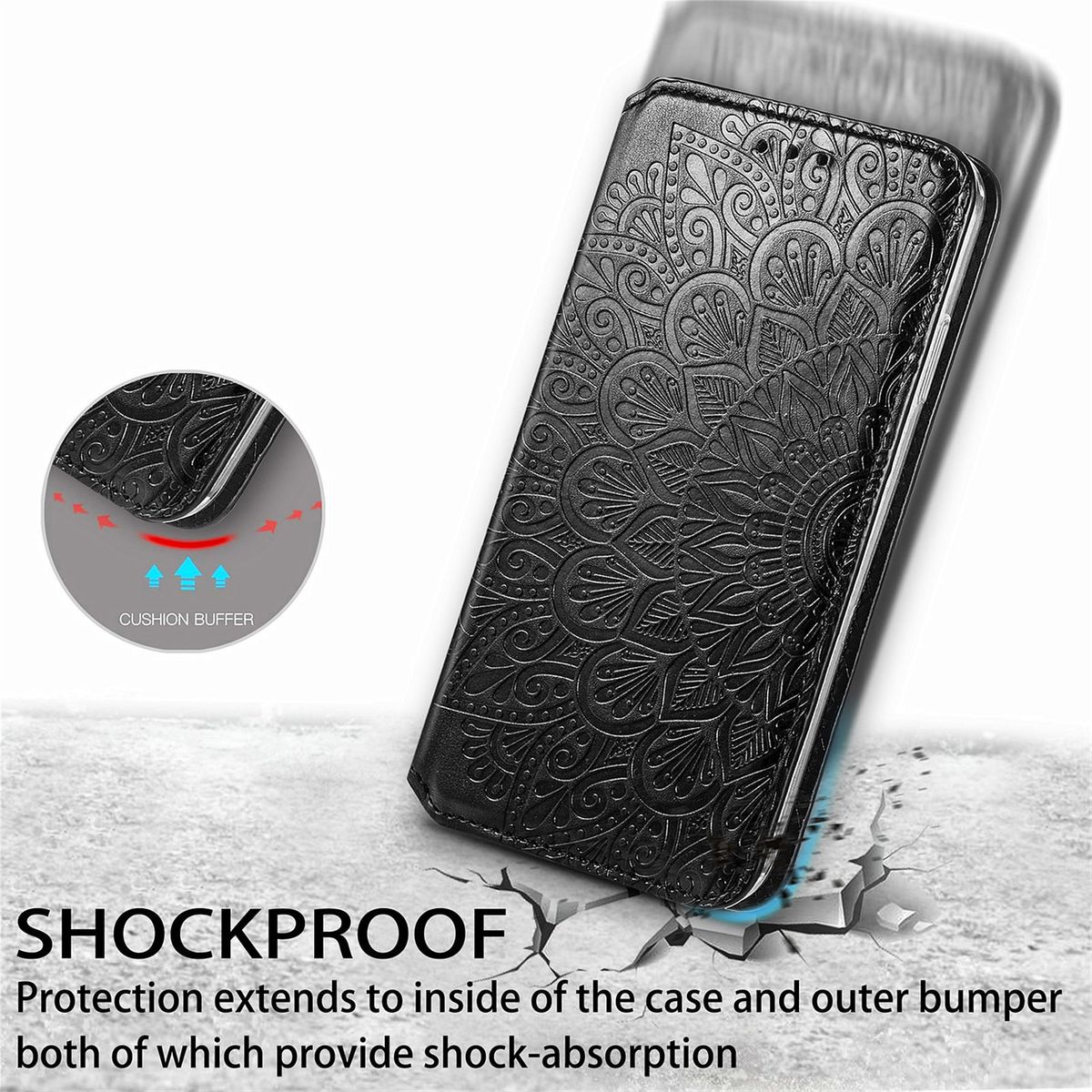 Hülle Handy Schutz für Apple iPhone 13 mini Case Cover Tasche Etuis Schwarz Neu