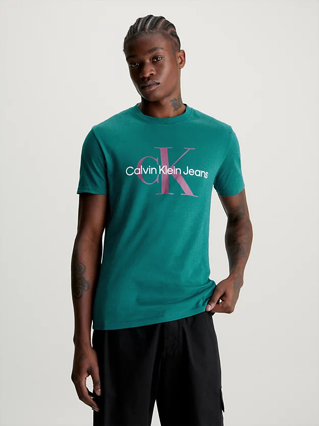 Camiseta slim fit com monograma