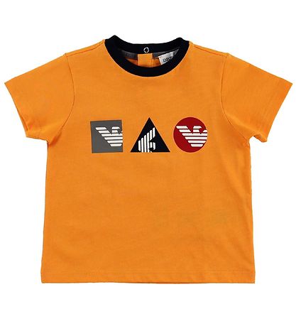 Emporio Armani T-Shirt - 3er-Pack - Graumeliert/schwarz/orange