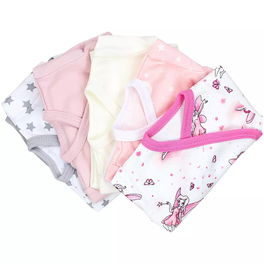 TupTam Baby Langarm Wickelshirt 5er Set pastellrosa