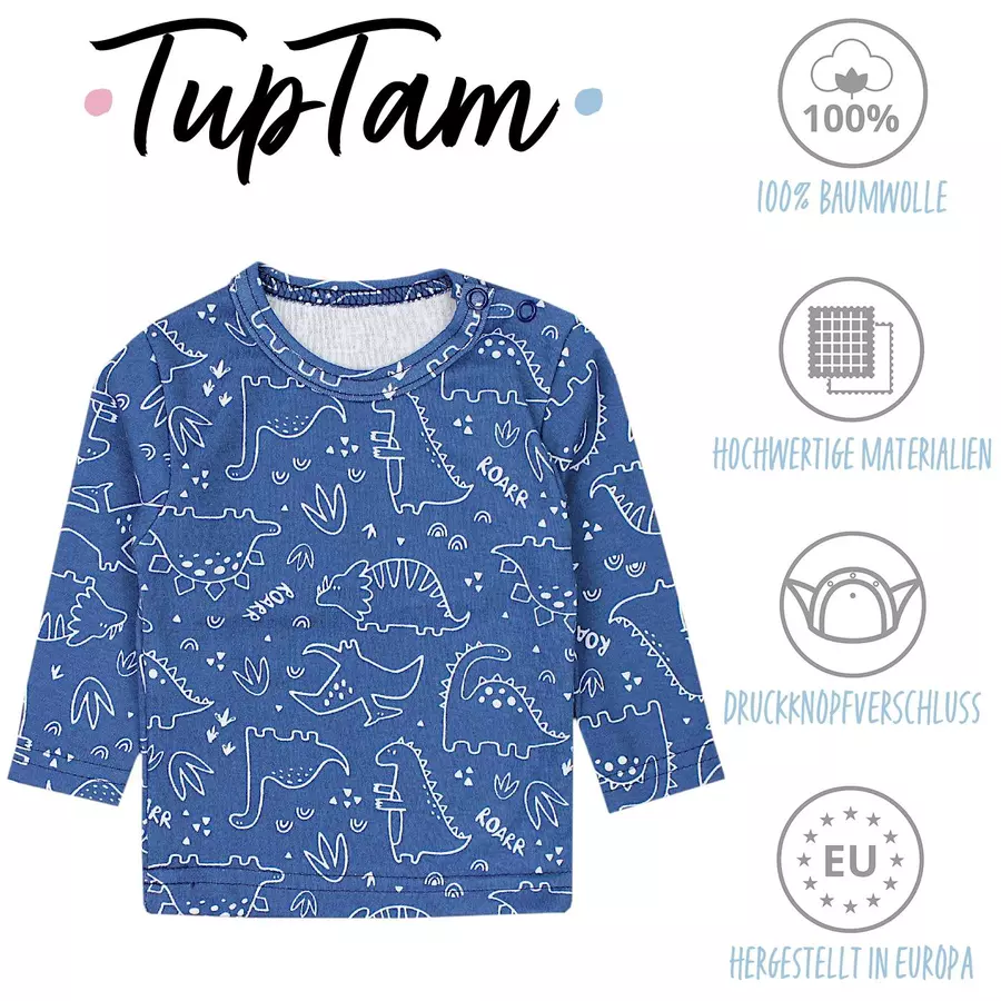 TupTam Baby Jungen Langarmshirt 5er Pack denim