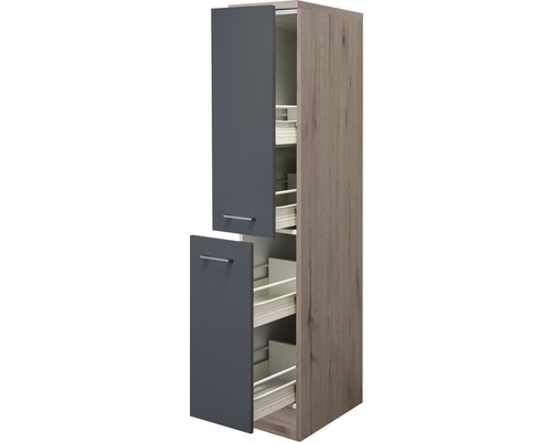 Flex Well Tiago Apothekerskast BxDxH 30 x 60 x 161 cm basaltgrijs mat gedemonteerd