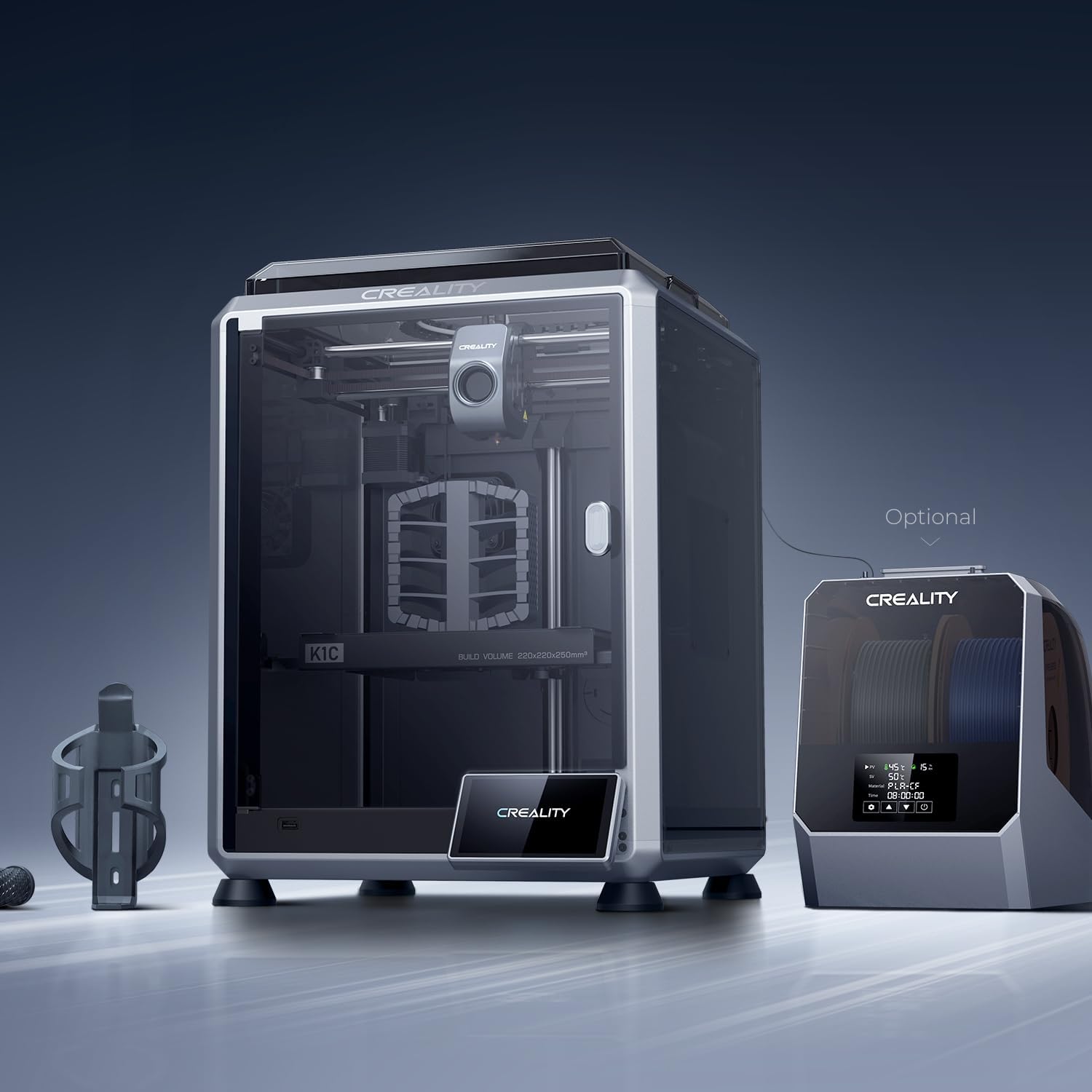Imprimante 3D Creality K1C - 220x220x250mm, adaptée aux débutants en enseignement à domicile